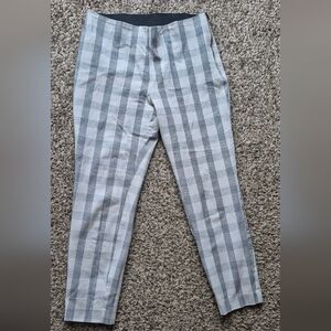 a new day Gray Plaid Straight-Leg Capris